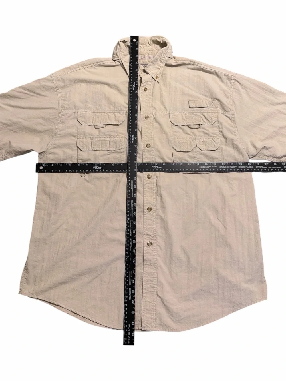 Bimini Bay Outfitters Men XL Beige Fishing outdoor boat camping hiking shirt‎ - Picture 5 of 5